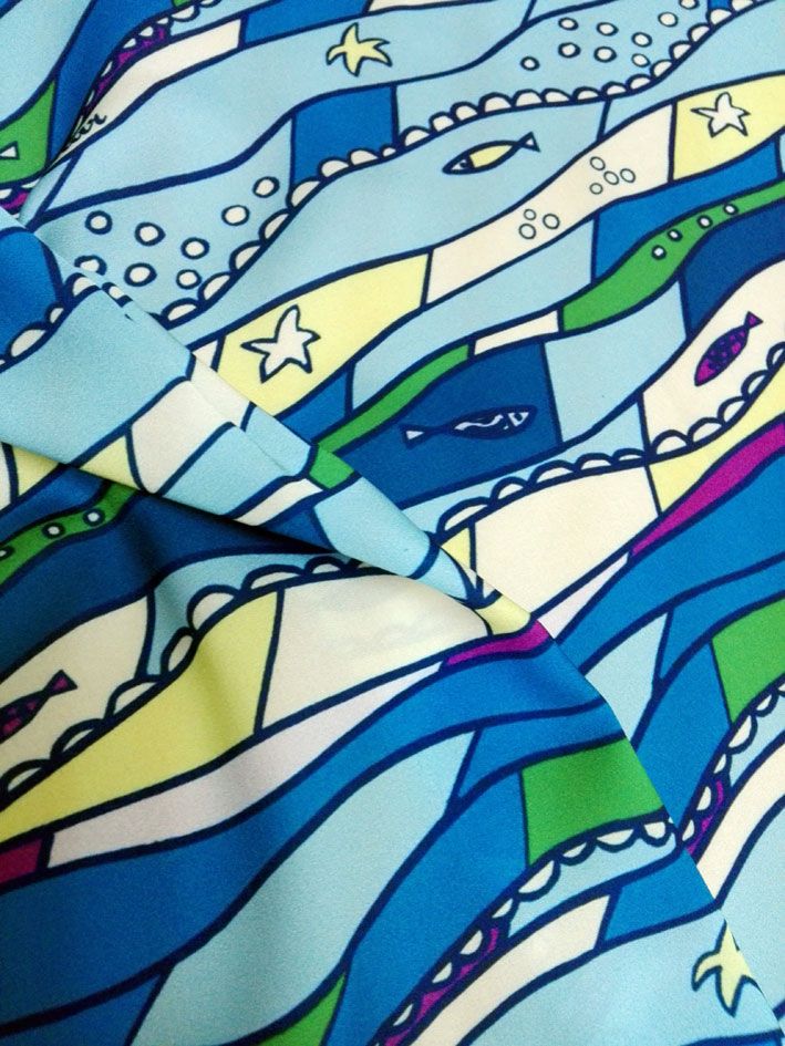 Diseño de estampado, patronaje y confección del vestido "AMAR" - Ilustración tradicional
