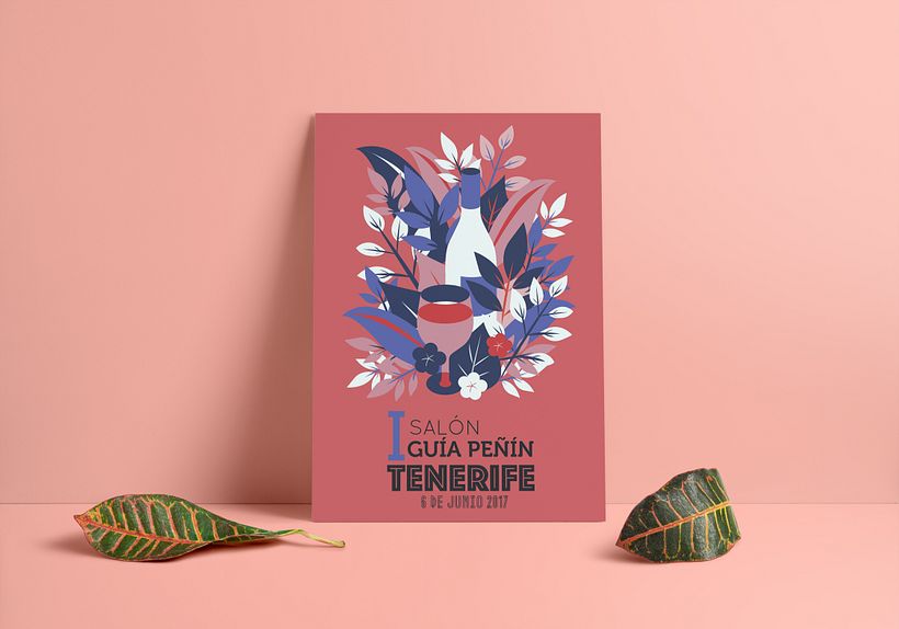 Propuesta de cartel para el I Salón del vino en Tenerife de GUÍA PEÑIN 0