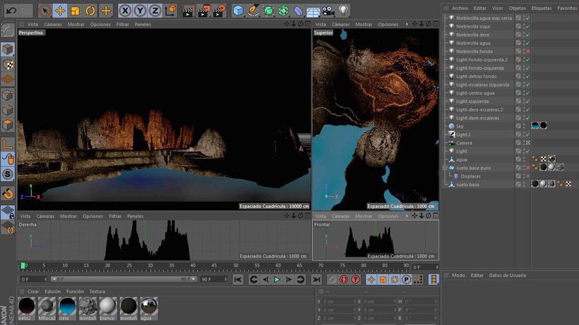 Matte Painting y Concept Art. Interior de cueva con Cinema 4D. 7