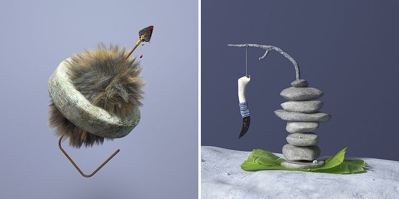 The Stone Age - Traditional illustration