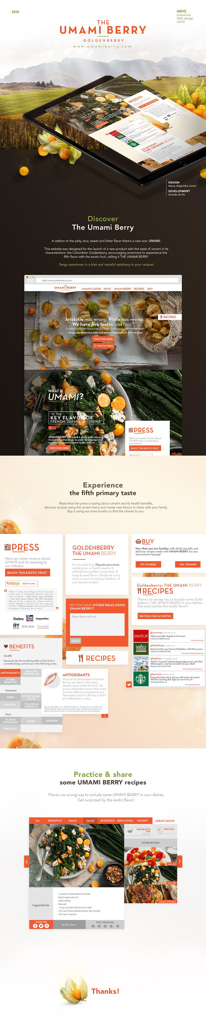 Diseño web The Umami Berry  -1