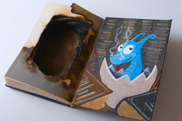 Libro intervenido para la exposición "EX-LIBRIS" 2