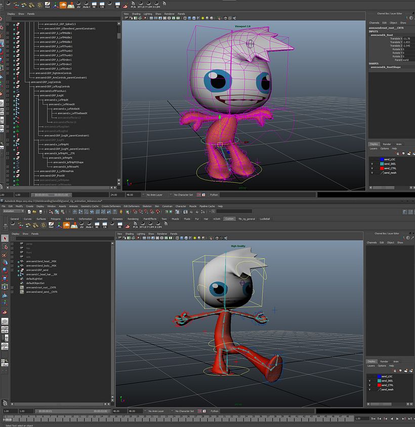 Rigging/Facial 2D - Proyecto Azteca TreceNuevo - Stainbranding 4