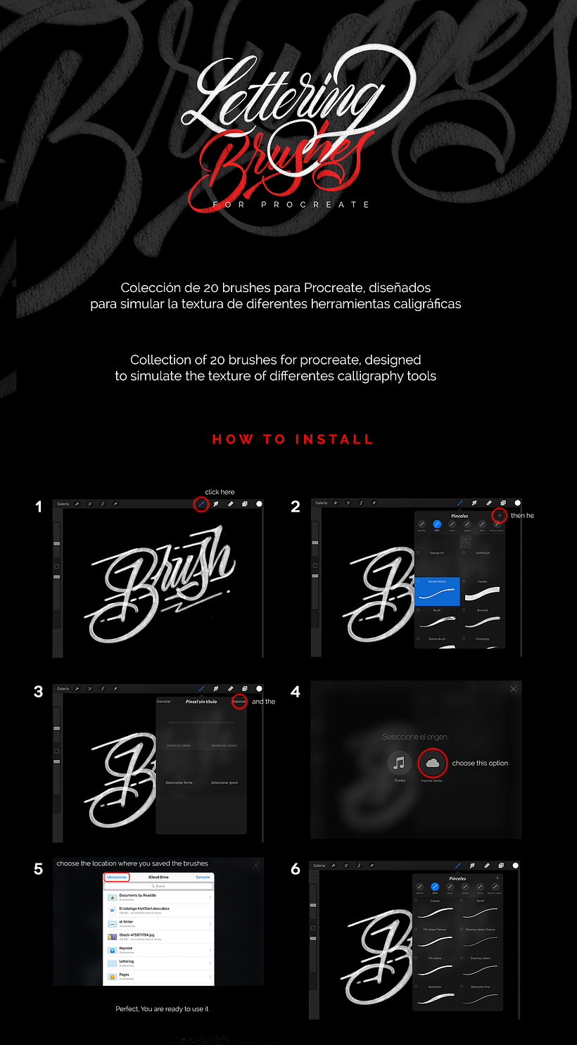 Lettering Brushes para Procreate 0