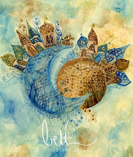 "Ciudades Mágicas" libro álbum ilustrado - texto: D. Feoli - Ilustraciones Bett - Del Naranjo Argentina. 1