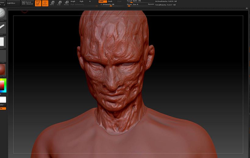 Sculptuber Día 6 (Wolverine & Krueger Mashup) 1