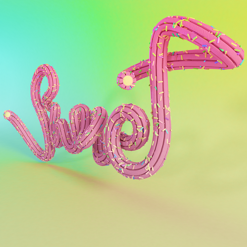Mi Proyecto del curso: Lettering 3D: modelado y texturizado con Cinema 4D 7