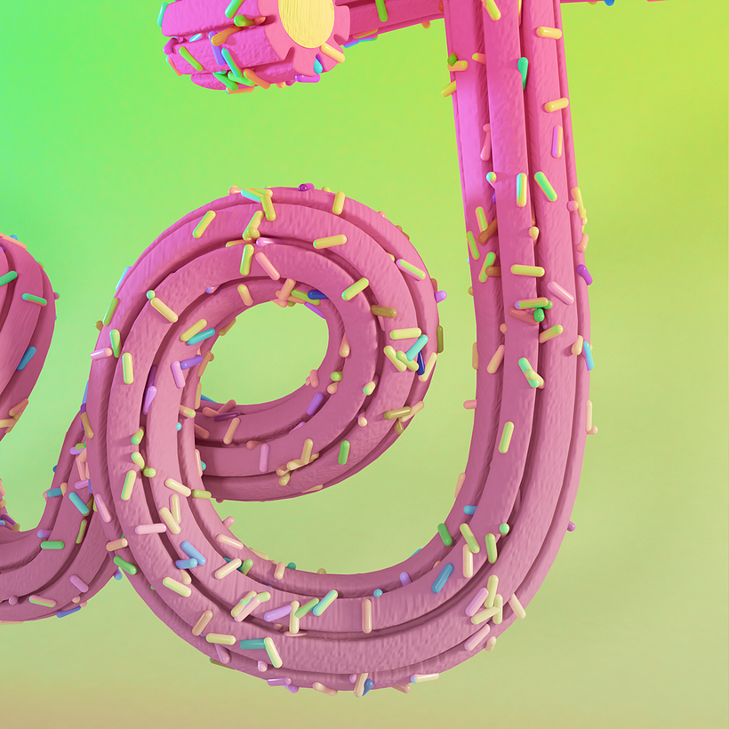 Mi Proyecto del curso: Lettering 3D: modelado y texturizado con Cinema 4D 8