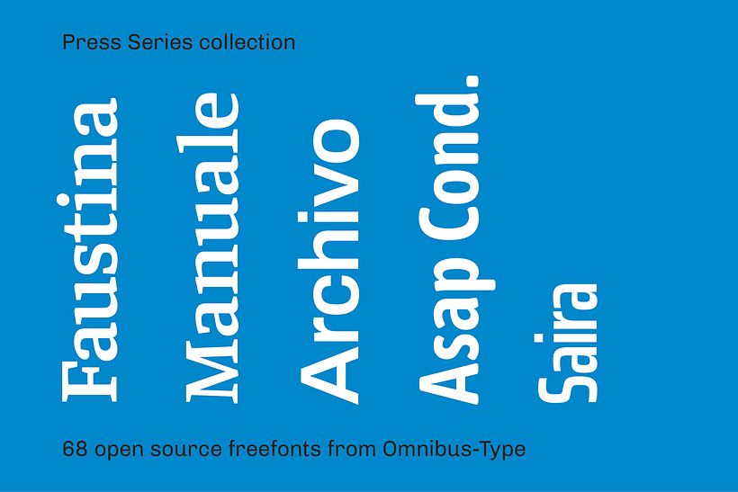 Press Series, las tipografías libres de Omnibus-Type 7
