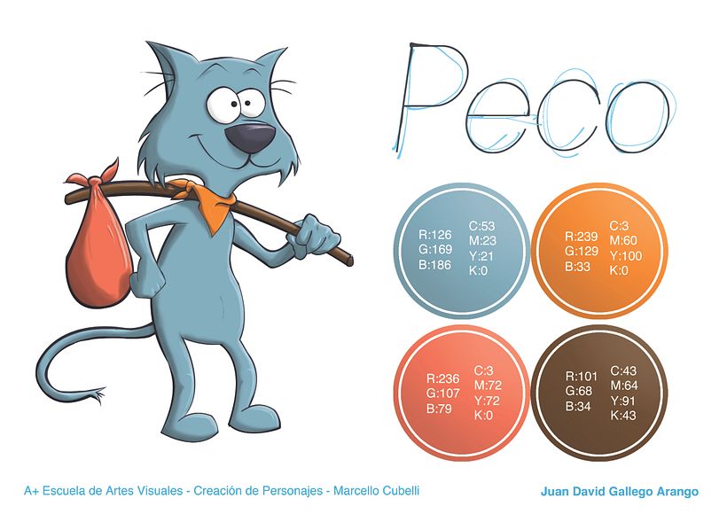 Peco - Model Sheet - Design de caractere
