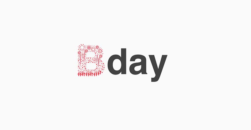 Typographic B·day Illustrations 0
