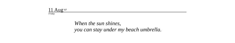 Summer diary 12