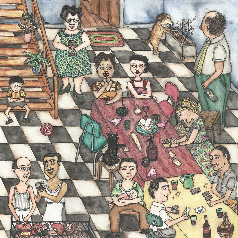 Inmigrantes- Ilustraciones finalistas en la 1ª bienal de ilustración solidaria de Ajudaris 2017. 0