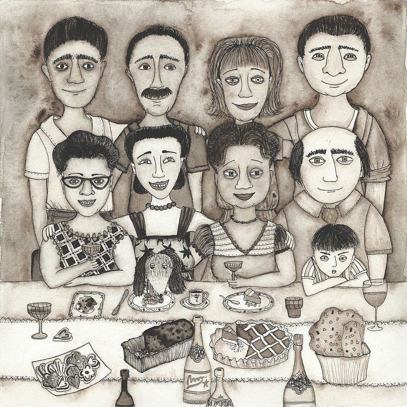 Inmigrantes- Ilustraciones finalistas en la 1ª bienal de ilustración solidaria de Ajudaris 2017. 1