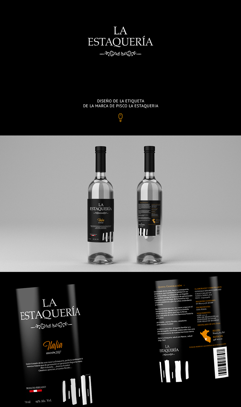 Etiqueta de Pisco -1