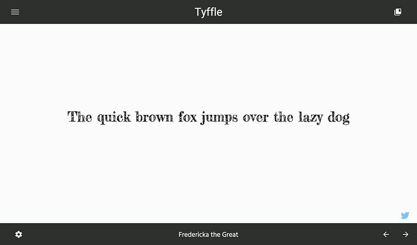 Tyffle, un sencillo selector de tipografías 3