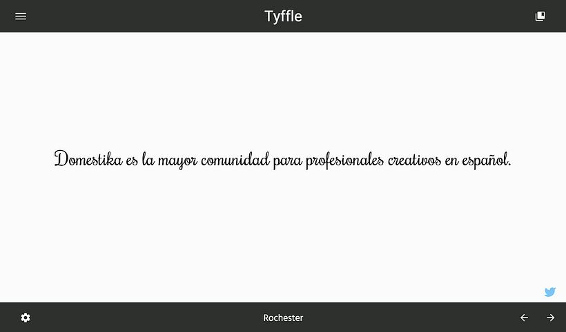 Tyffle, un sencillo selector de tipografías 6