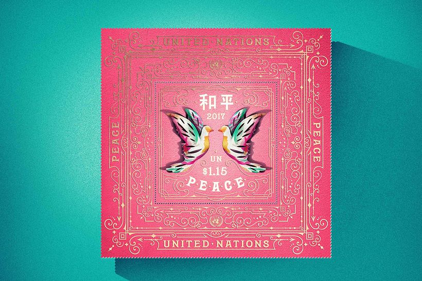 Sellos de diseño en favor de la Paz mundial 7