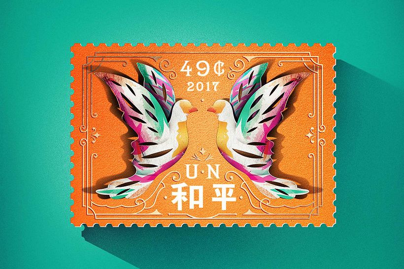 Sellos de diseño en favor de la Paz mundial 9