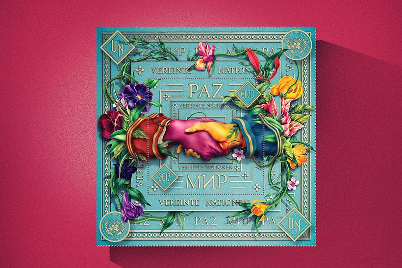 Sellos de diseño en favor de la Paz mundial 11