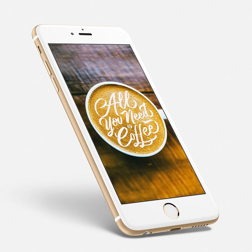 Fondo para celulares con lettering - Graphic design