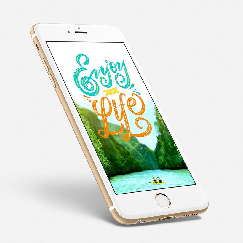 Fondo para celulares con lettering - Graphic design