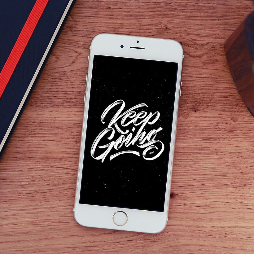 Fondo para celulares con lettering - Graphic design
