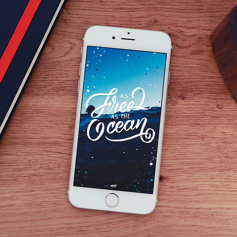 Fondo para celulares con lettering - Graphic design