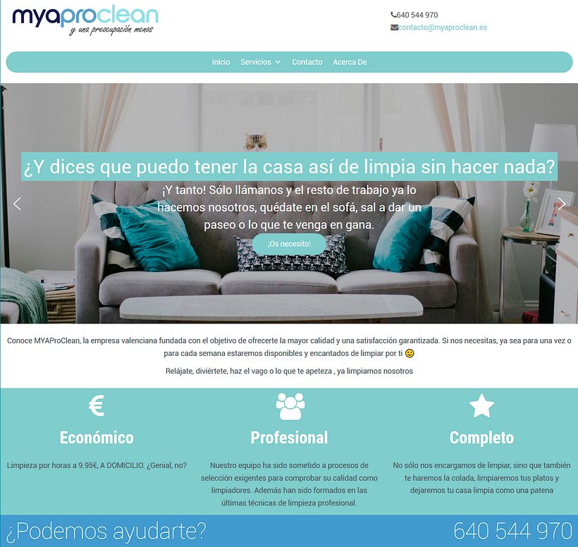 Página web de myaproclean -1