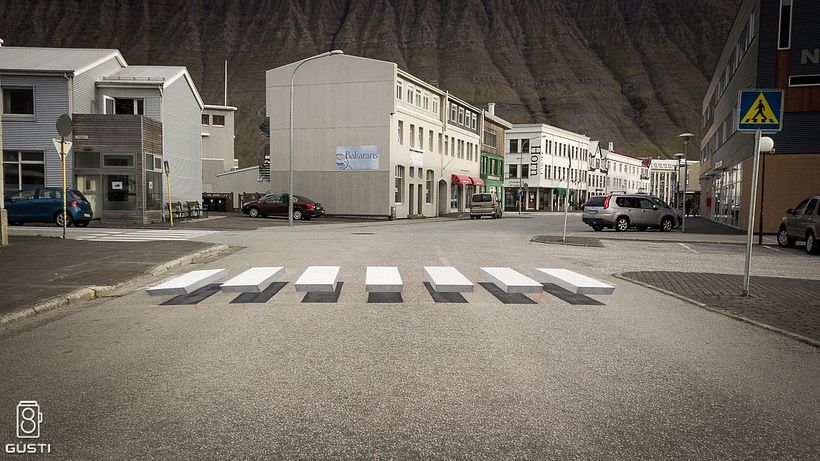 Islandia y los pasos de cebra 3D 8