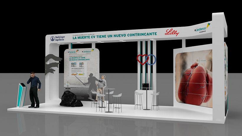 Stand para laboratorio farmacéutico Boehringer 1