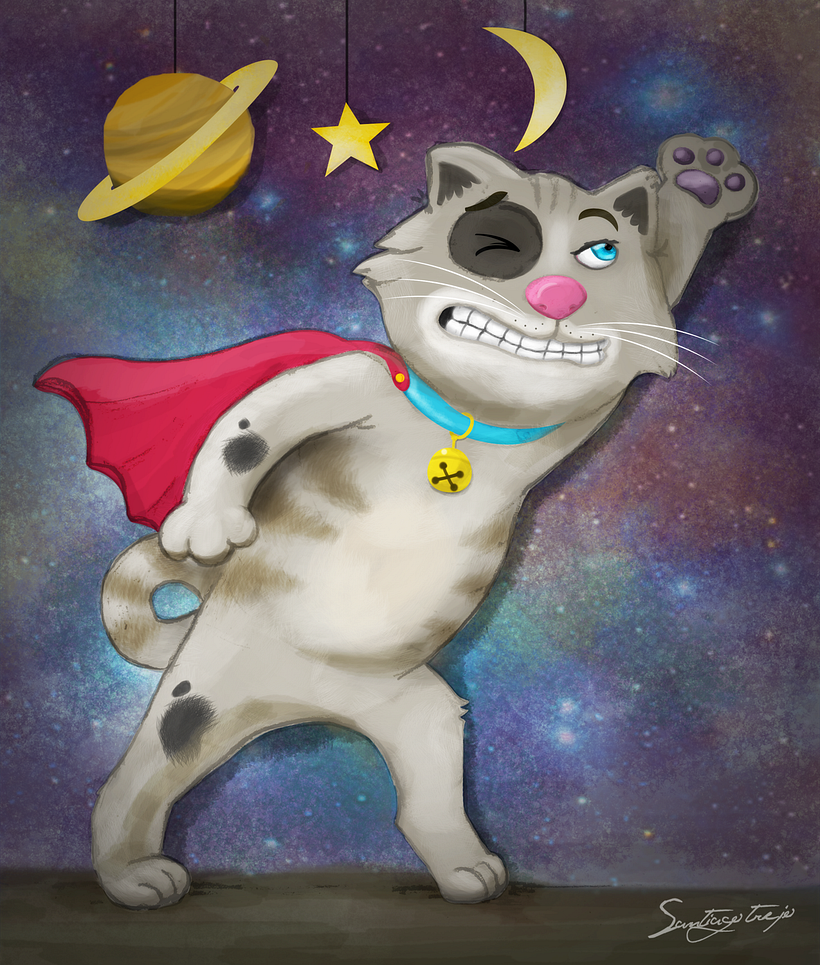 Ilustración digital "Héroe de juguete" 0