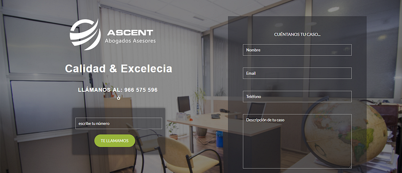 Landing page para Ascent -1
