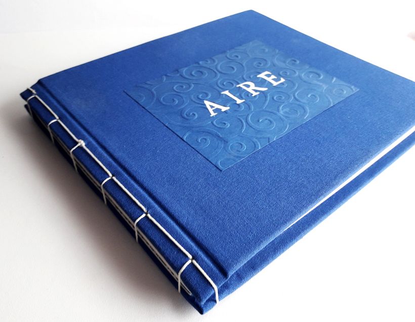 Mi Proyecto del curso: Técnicas de Encuadernación DIY - Libro "Aire" encuadernado con cosido japonés 1