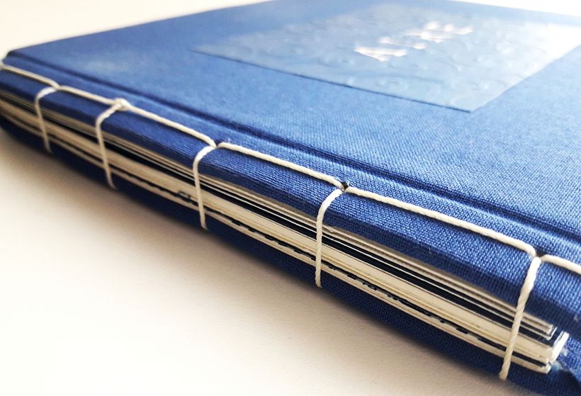 Mi Proyecto del curso: Técnicas de Encuadernación DIY - Libro "Aire" encuadernado con cosido japonés 2