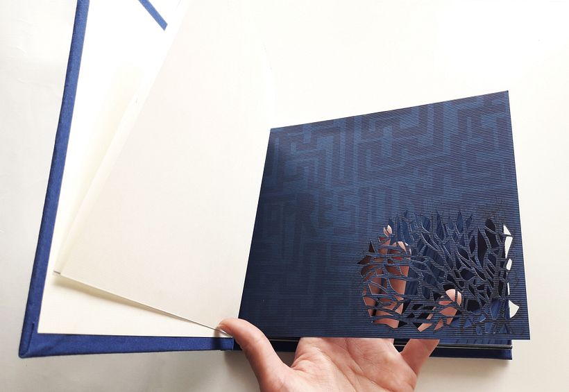 Mi Proyecto del curso: Técnicas de Encuadernación DIY - Libro "Aire" encuadernado con cosido japonés 4