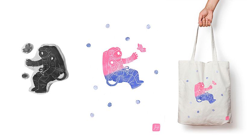 Textile printing on tote bags 3