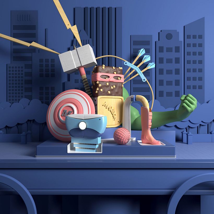 Hunky-dunky: diseño satírico en 3D 9