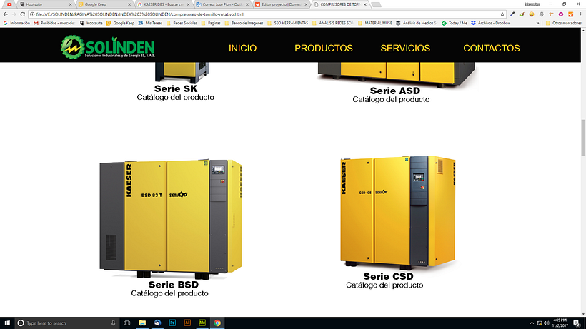 Mi Proyecto del curso: Diseño web responsive con Adobe Muse / Solinden Empresa de R.D 5