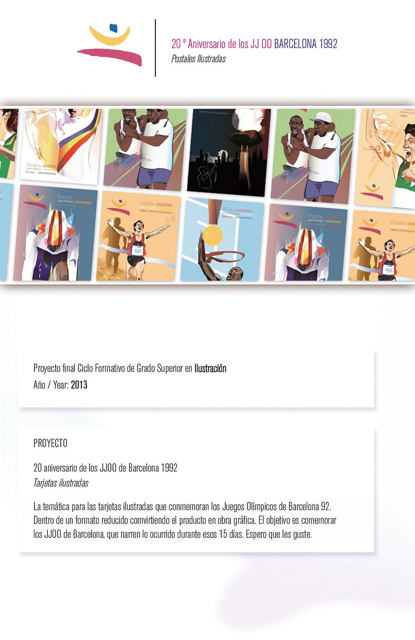 Postales Ilustradas - 20 aniversario de los JJOO Barcelona 92 0