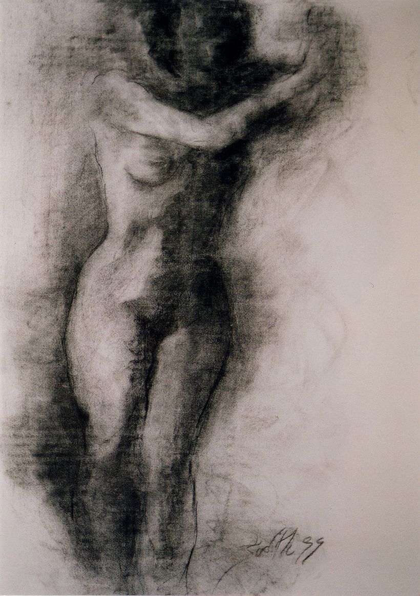 Dibujos a carboncillo y pastel -1