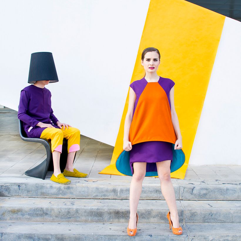 VISIONA  colección de autor, inspirada en el Pop Art de los interiores de Verner Panton, utilizando  los colores vivos y formas geométricas puras con las cuales creaba sus interiores. 8