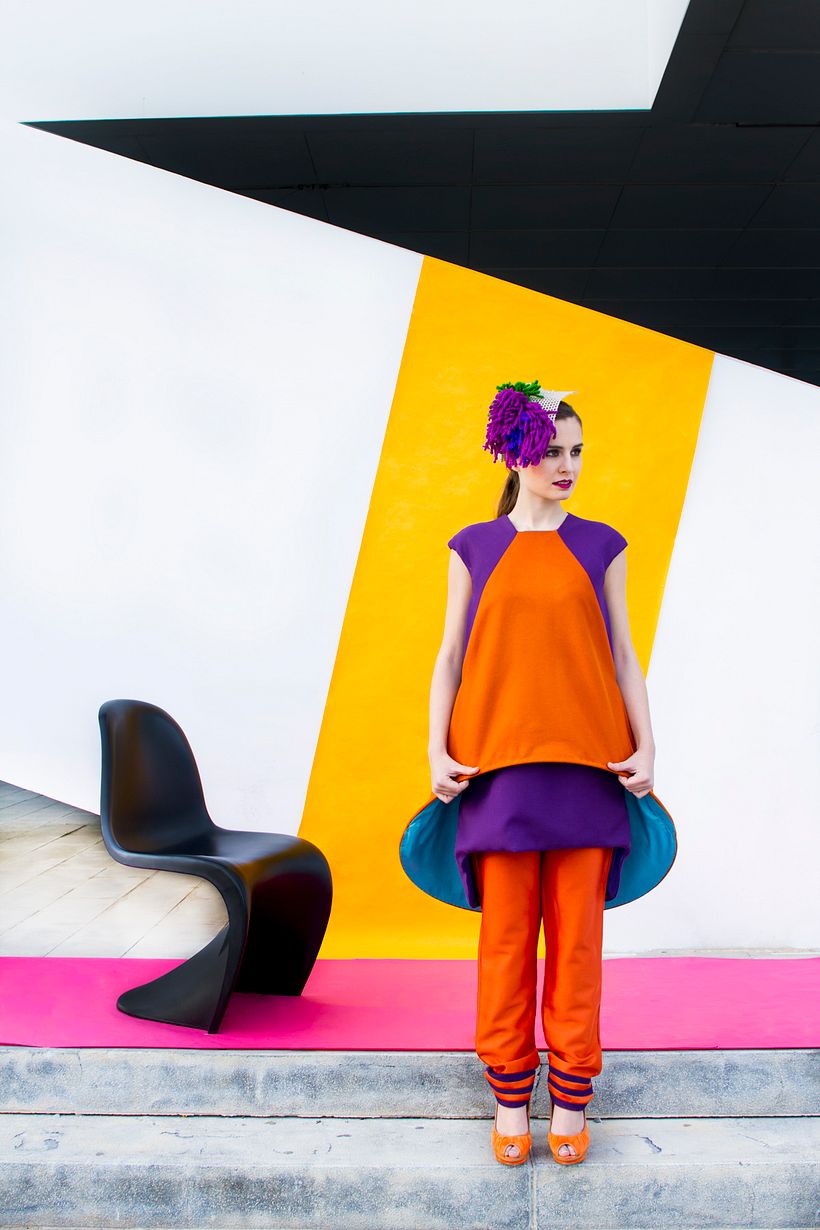 VISIONA  colección de autor, inspirada en el Pop Art de los interiores de Verner Panton, utilizando  los colores vivos y formas geométricas puras con las cuales creaba sus interiores. 10