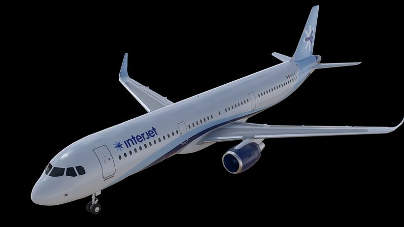 Interjet - Low poly airplanes 1