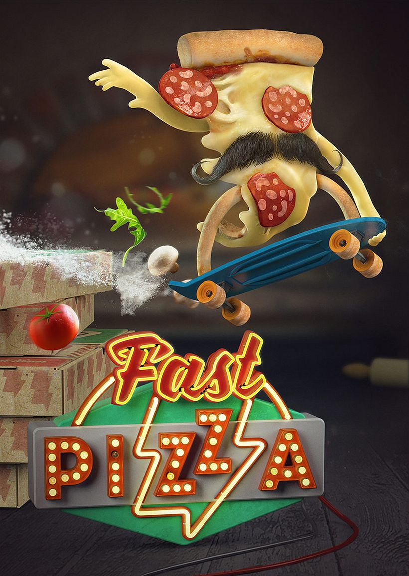 10 diseños con la pizza como protagonista 2