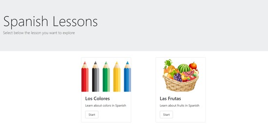 Spanish lessons - Proyecto en ReactJS -1