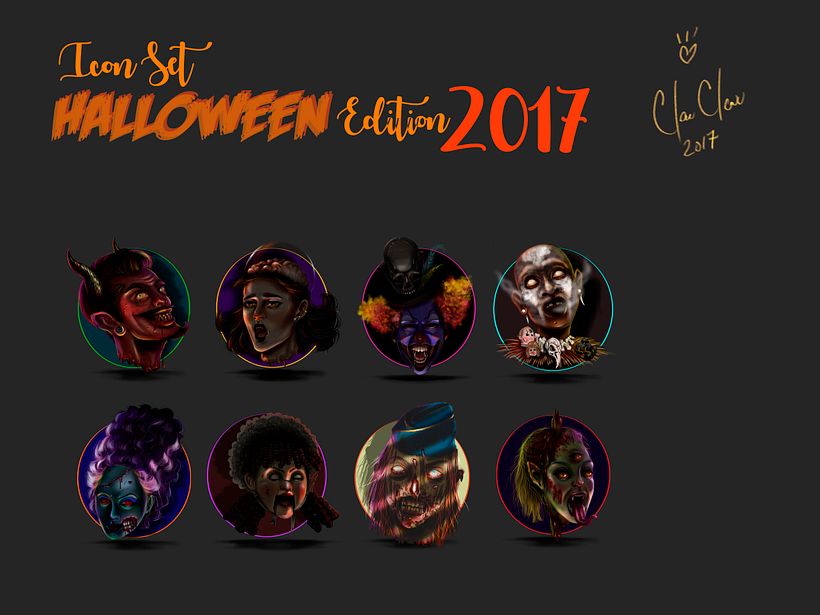 Halloween Icon Set 2017 -1