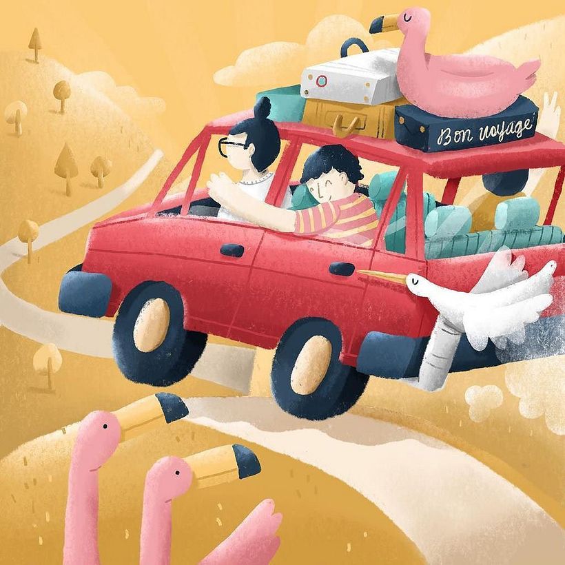 Colores pastel e ironía en las ilustraciones de Christian Pimentel 9