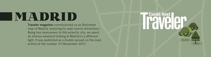Mapa de Madrid, revista Traveler 1
