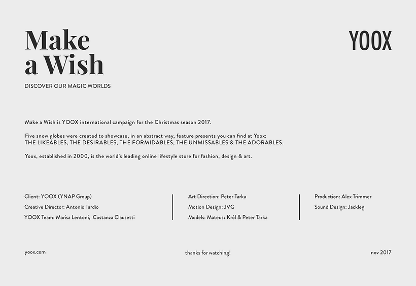 Yoox: Make a Wish 0